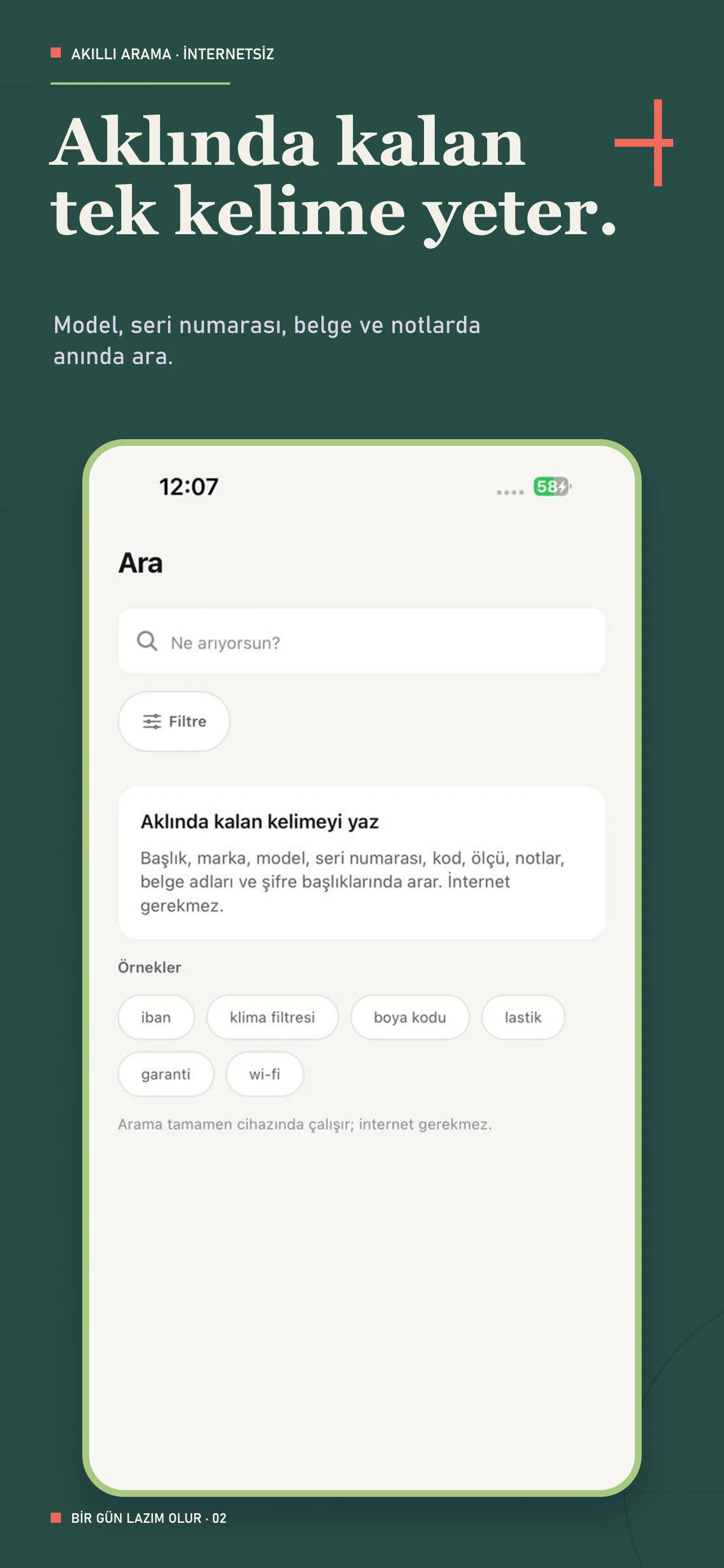 Bir Gün Lazım Olur akıllı arama ekranı