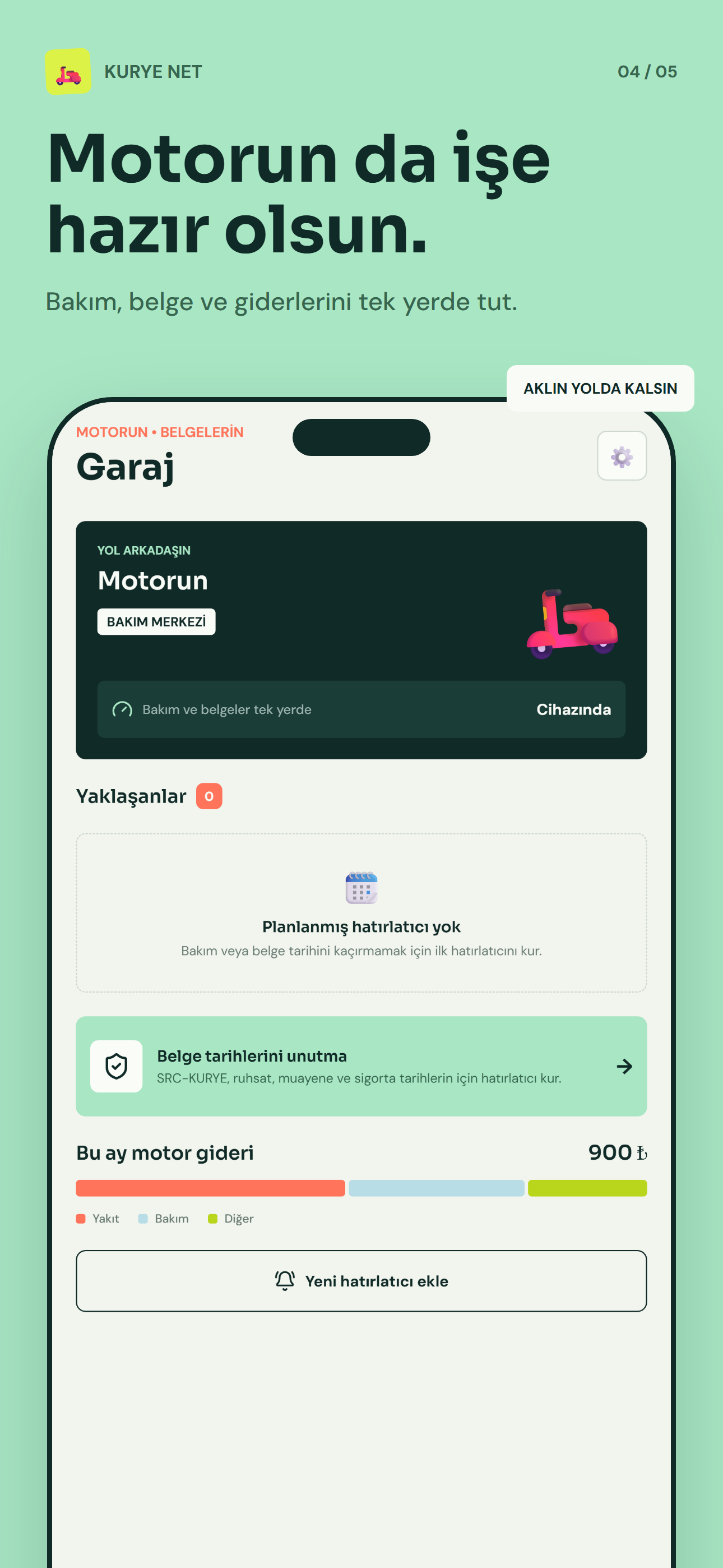 Kurye Net motor ve belge yönetimi ekranı