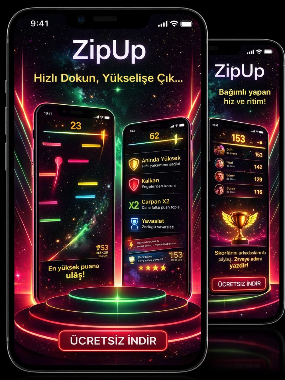 ZipUp mobil oyun deneyimi